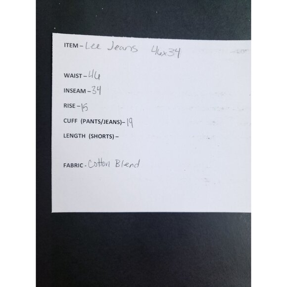 Lee Regular Fit Straight Leg Jeans Men's Size 46x34 Pepper Wash - Picture 9 of 9